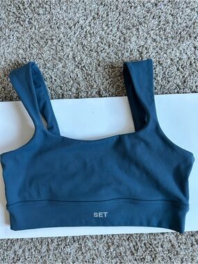 SET Active Teal Scoop Neck Sports Bra